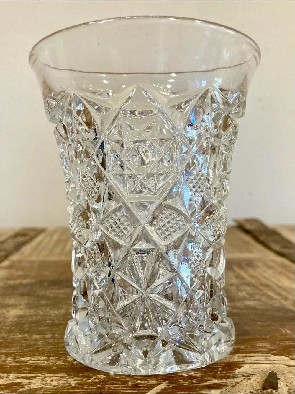 Fostoria Rosby Clear 8 Oz Flat Tumbler Flared Shape Pressed Glass